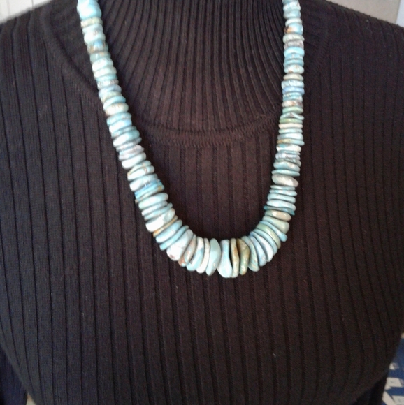 Sterling silver Genuine TURQUOISE necklace - Picture 8 of 8